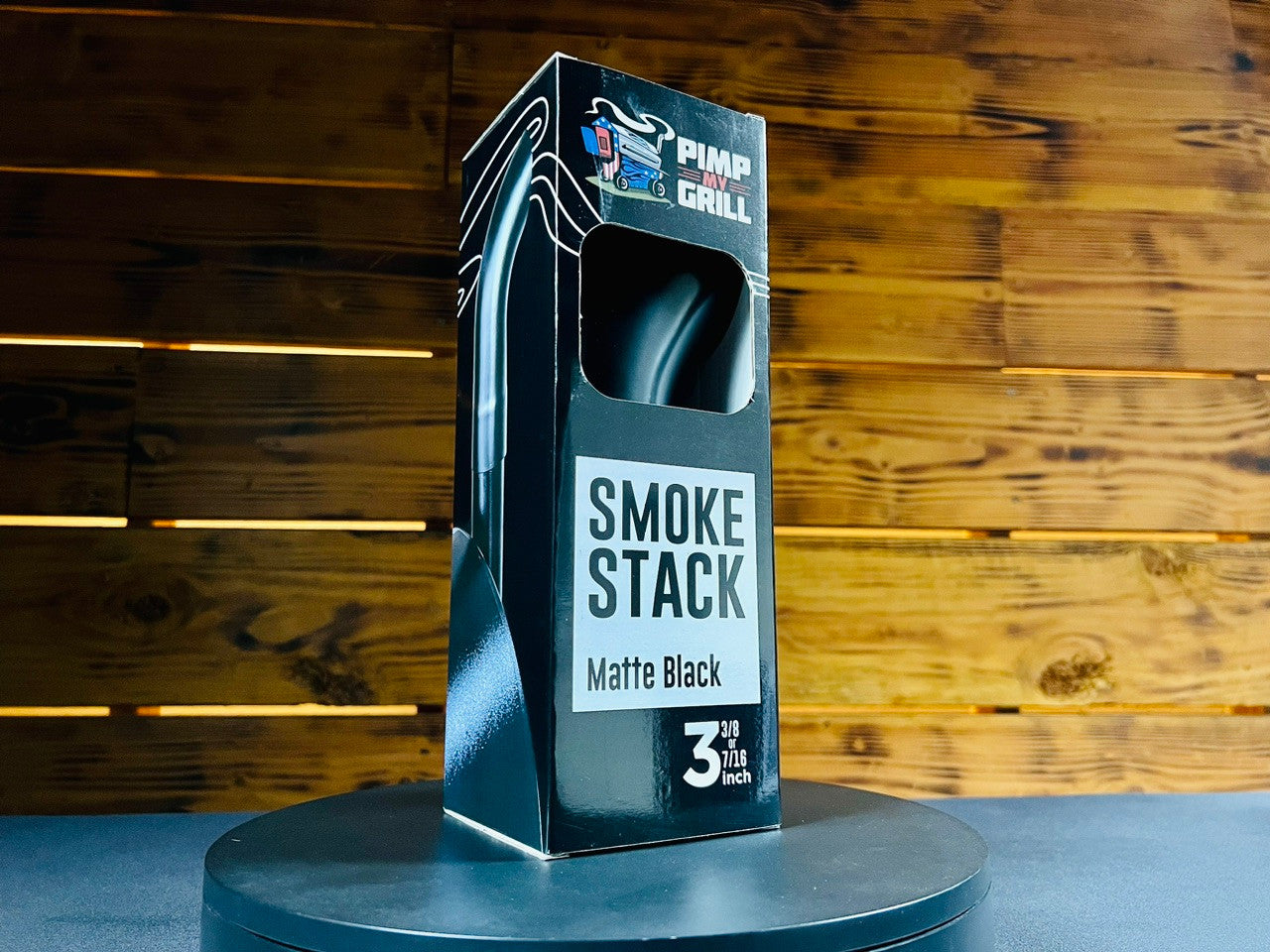 Black Pellet Grill Smoke Stack Trucker Fits Traeger, Pit Boss, Camp Chef, Recteq.