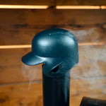 Baseball Batting Helmet BBQ Chimney Cap - Black.