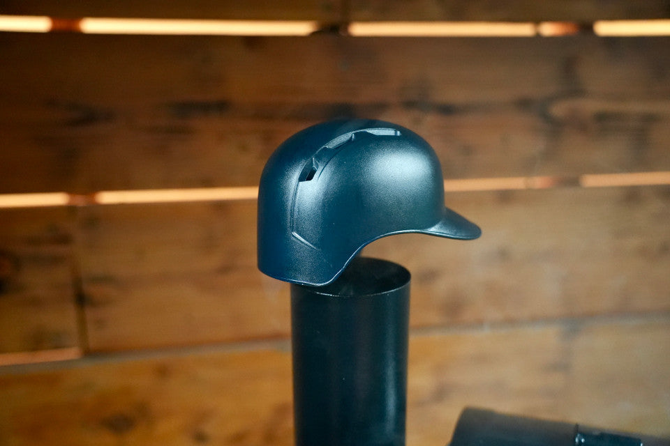 Baseball Batting Helmet BBQ Chimney Cap - Black.