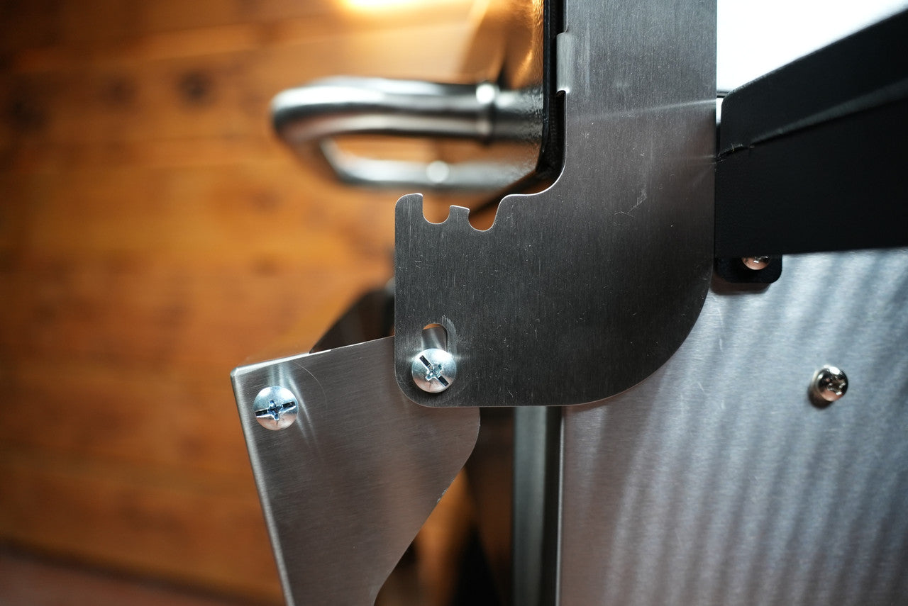 Tactical Stainless Folding Front Shelf for Camp Chef Woodwind 36 / Pro 36 / CL 36.