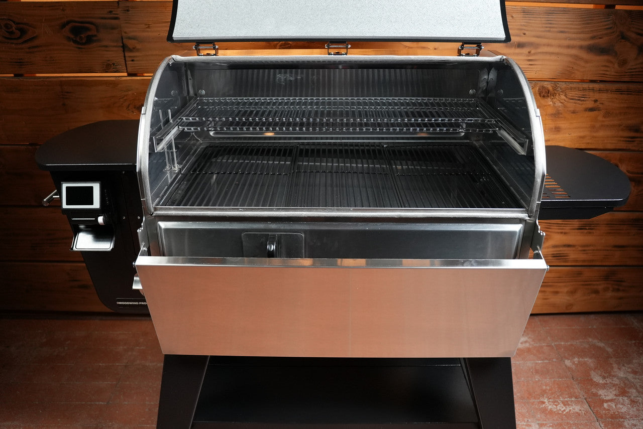 Tactical Stainless Folding Front Shelf for Camp Chef Woodwind 36 / Pro 36 / CL 36.