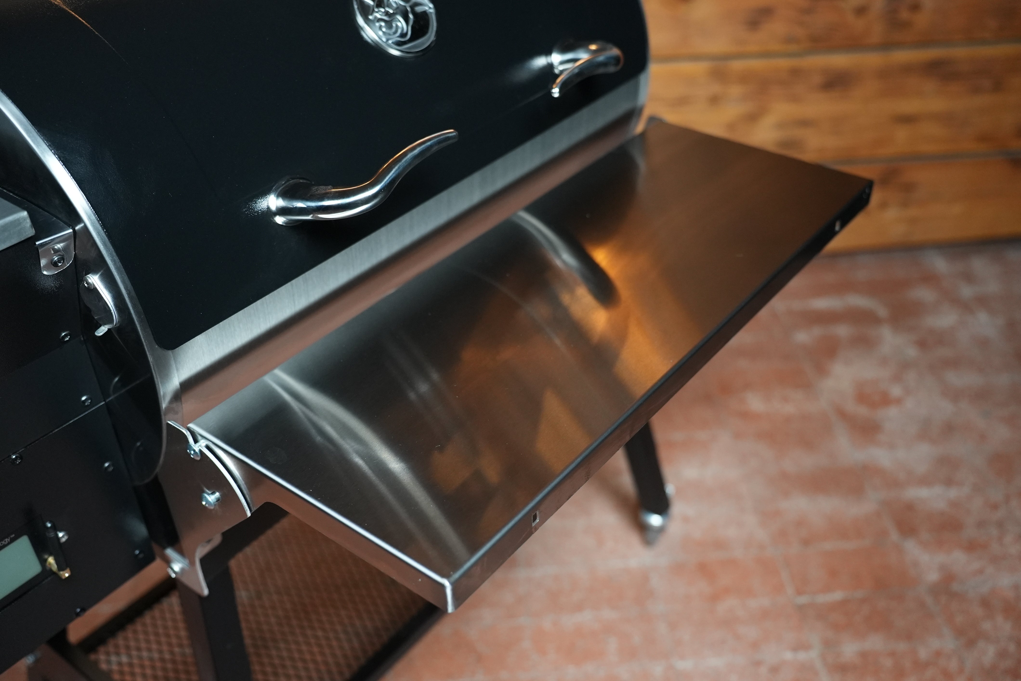 Tactical Stainless Folding Front Shelf for RecTeq Patio Legend 410.