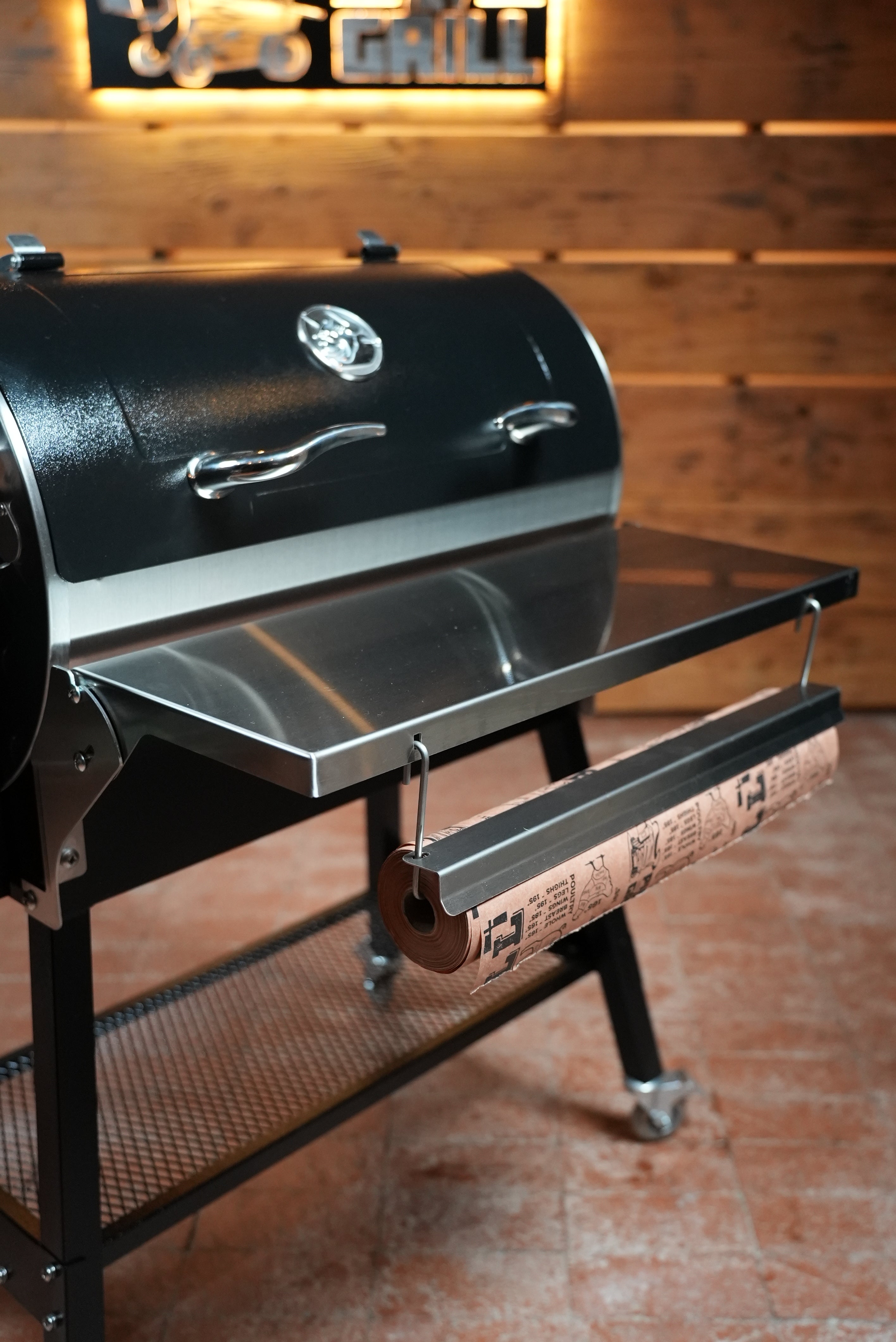 Tactical Stainless Folding Front Shelf for RecTeq Patio Legend 410.