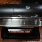 Tactical Stainless Folding Front Shelf for Recteq Backyard Beast 1000 & 1200, Flagship XL 1400, DualFire 1200.