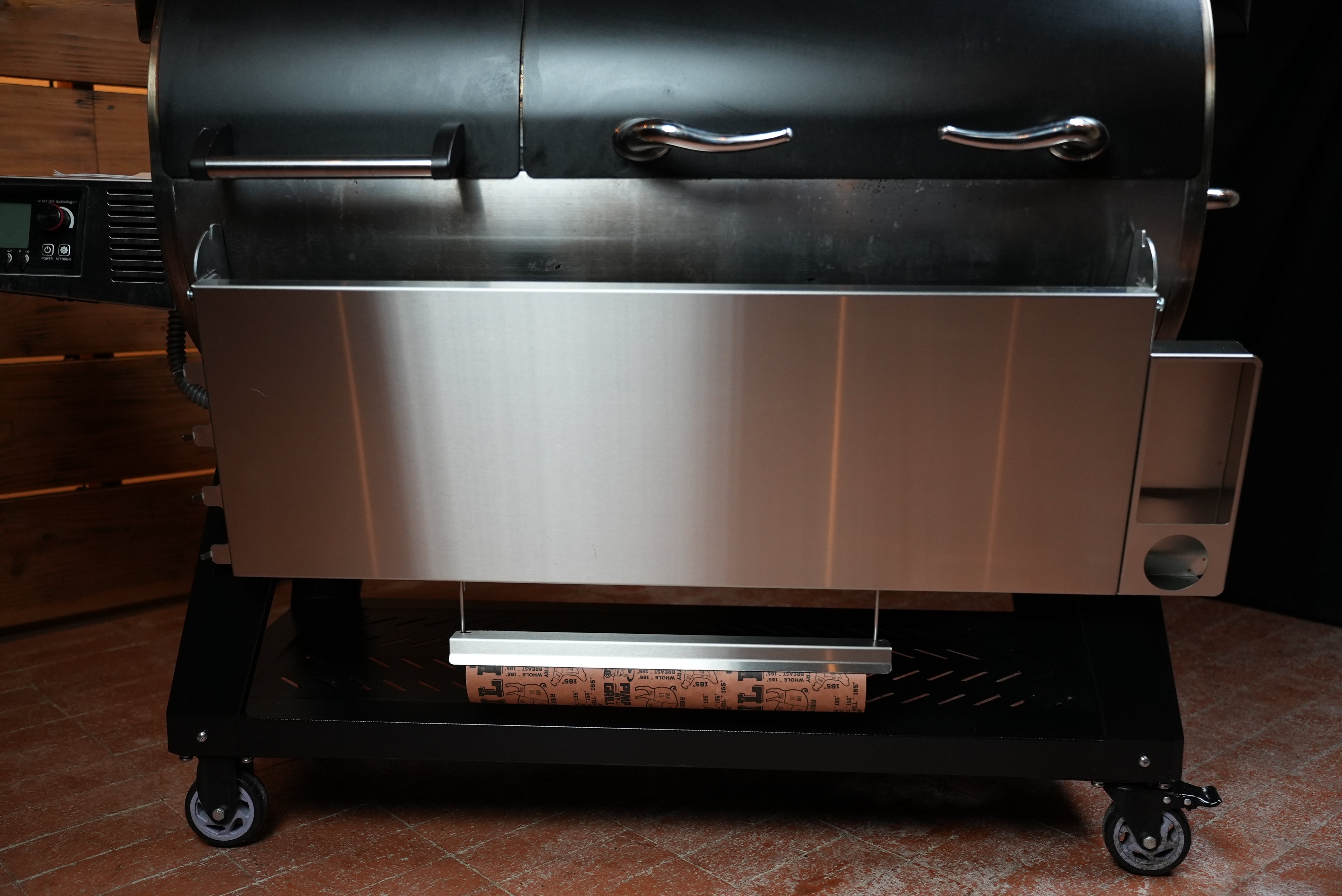 Tactical Stainless Folding Front Shelf for Recteq Backyard Beast 1000 & 1200, Flagship XL 1400, DualFire 1200.