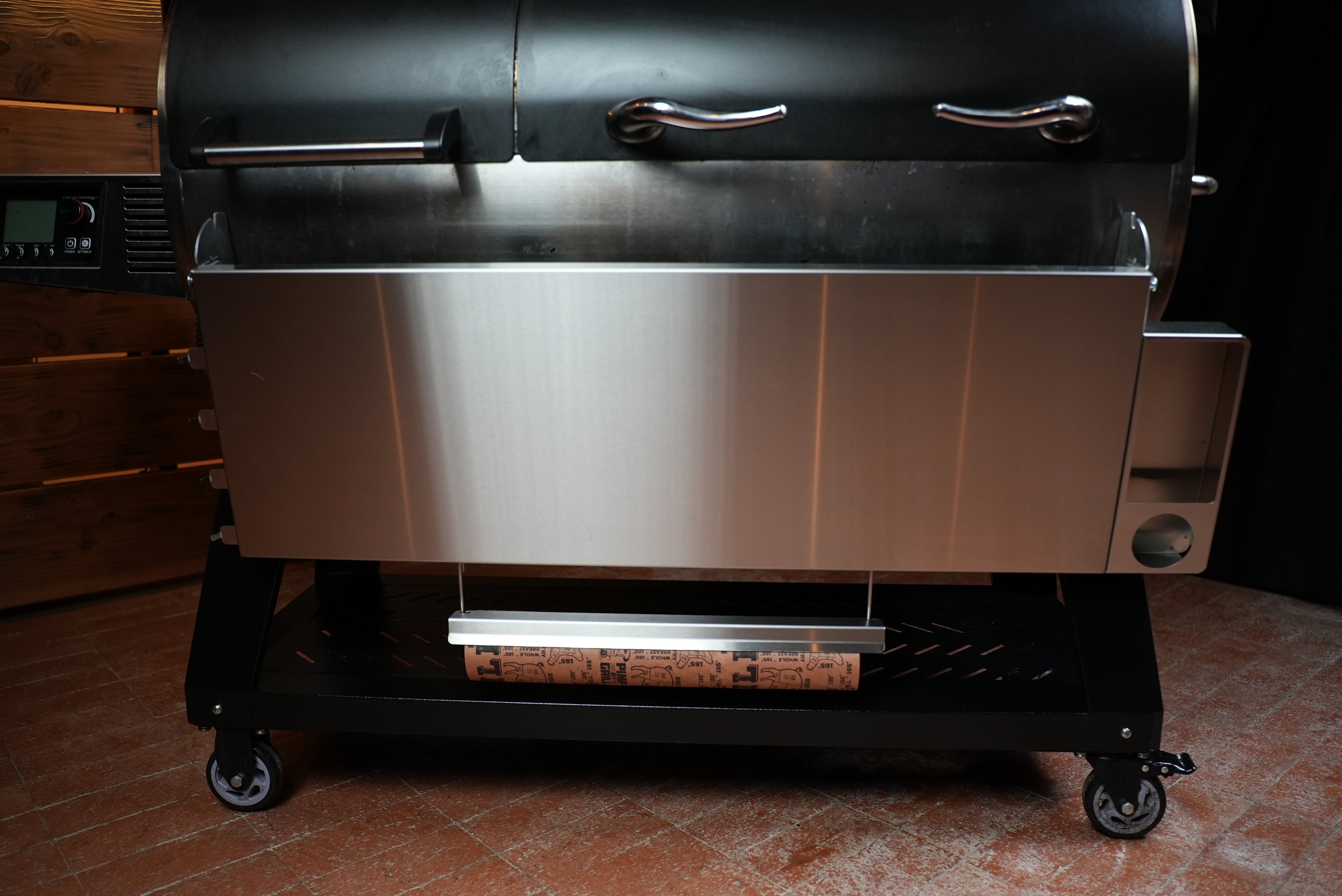 Tactical Stainless Folding Front Shelf for Recteq Backyard Beast 1000 & 1200, Flagship XL 1400, DualFire 1200.