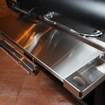 Tactical Stainless Folding Front Shelf for Recteq Backyard Beast 1000 & 1200, Flagship XL 1400, DualFire 1200.