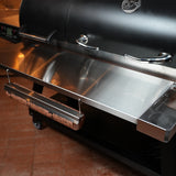 Tactical Stainless Folding Front Shelf for Recteq Backyard Beast 1000 & 1200, Flagship XL 1400, DualFire 1200.