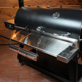 Tactical Stainless Folding Front Shelf for Recteq Backyard Beast 1000 & 1200, Flagship XL 1400, DualFire 1200.