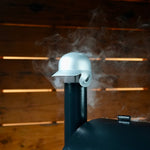 Baseball Batting Helmet BBQ Smoke Stack Chimney Cap - Silver.