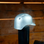 Baseball Batting Helmet BBQ Smoke Stack Chimney Cap - Silver.