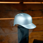 Baseball Batting Helmet BBQ Smoke Stack Chimney Cap - Silver.
