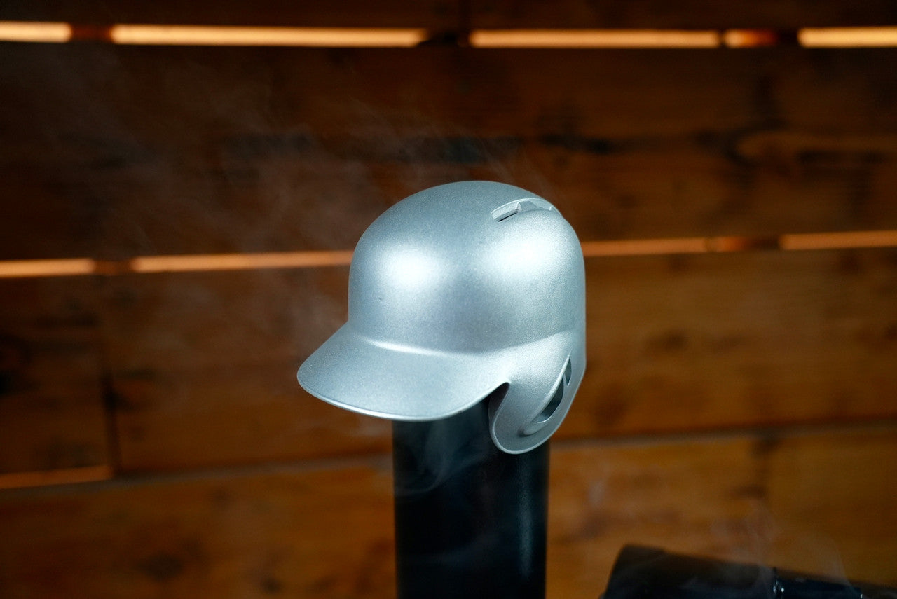 Baseball Batting Helmet BBQ Smoke Stack Chimney Cap - Silver.