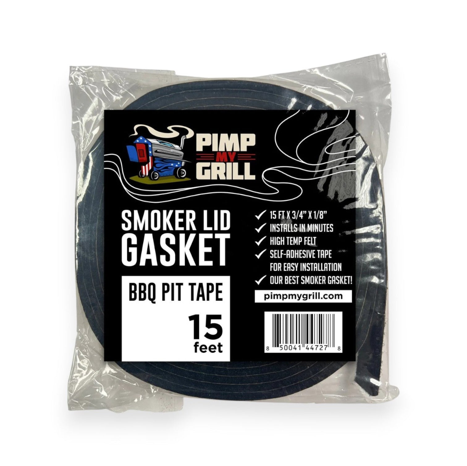 Smoker Gasket Seals Self-Adhesive High Temp Sealing , Grill Gaskets Tape 15ft.