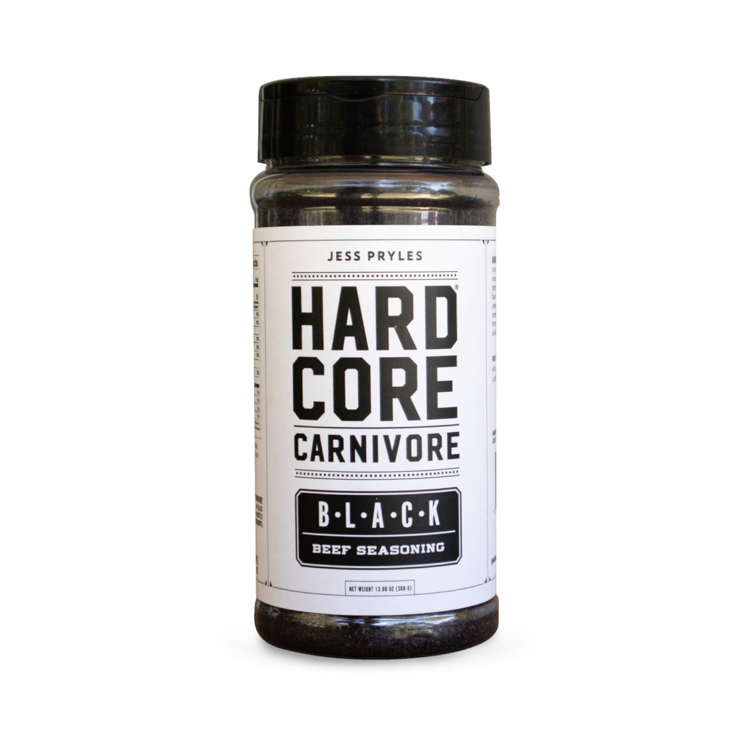 Hardcore Carnivore: Black shaker jar.
