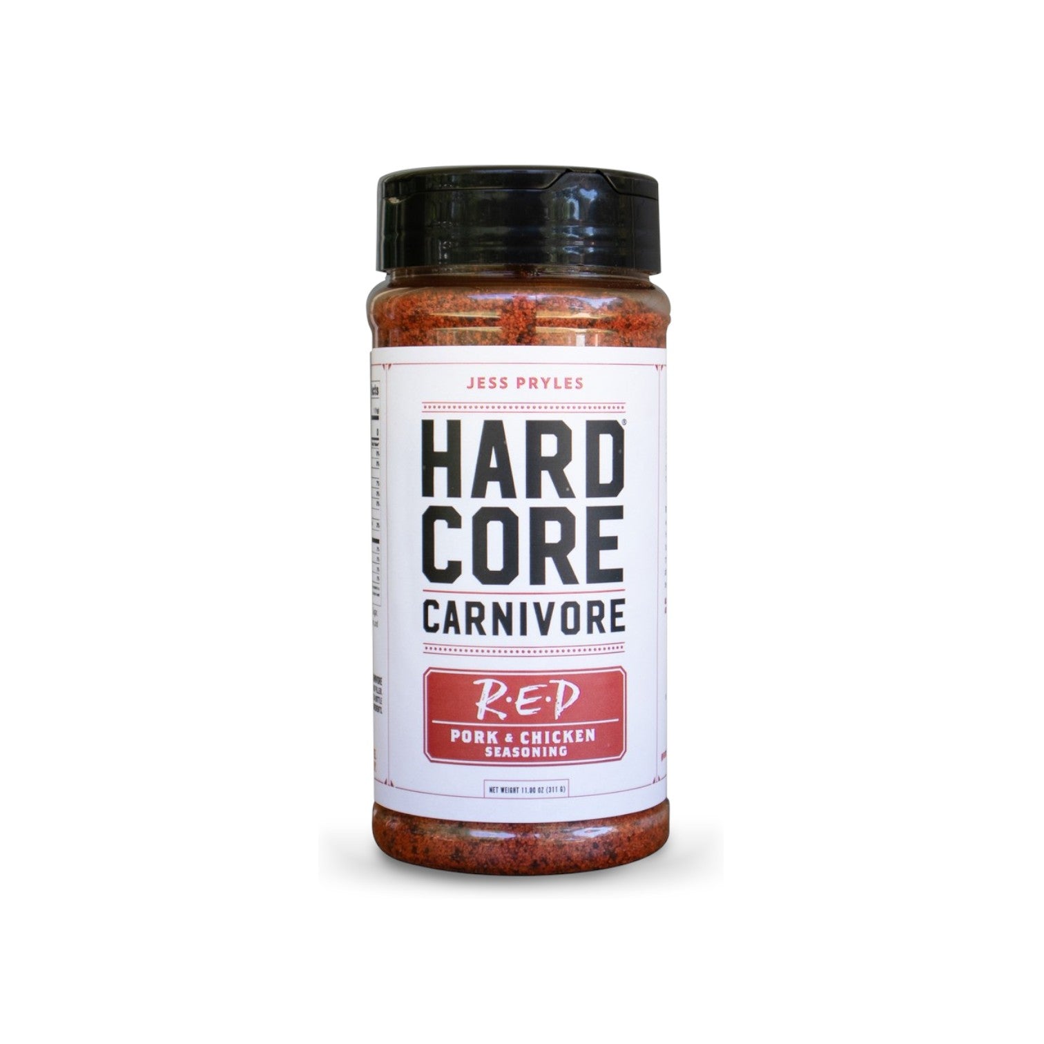 Hardcore Carnivore: Red shaker jar.