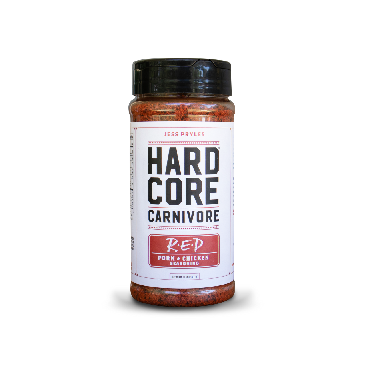 Hardcore Carnivore: Red shaker jar.