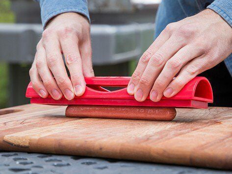 SLOTDOG® Hot Dog Slicing Tool.