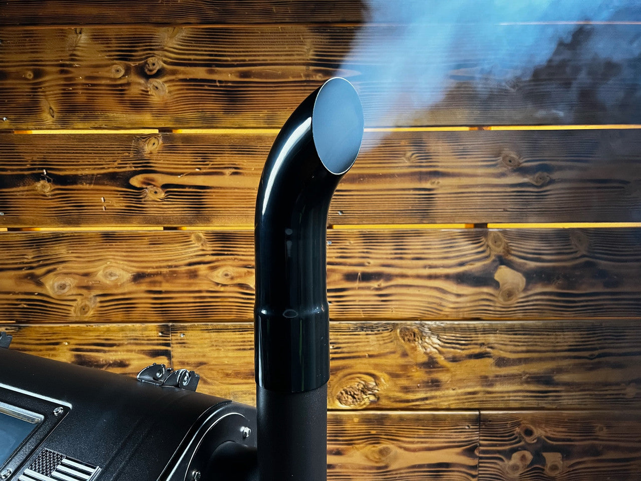 Black Pellet Grill Smoke Stack Trucker Series Fits GMG / Yoder Smokers.