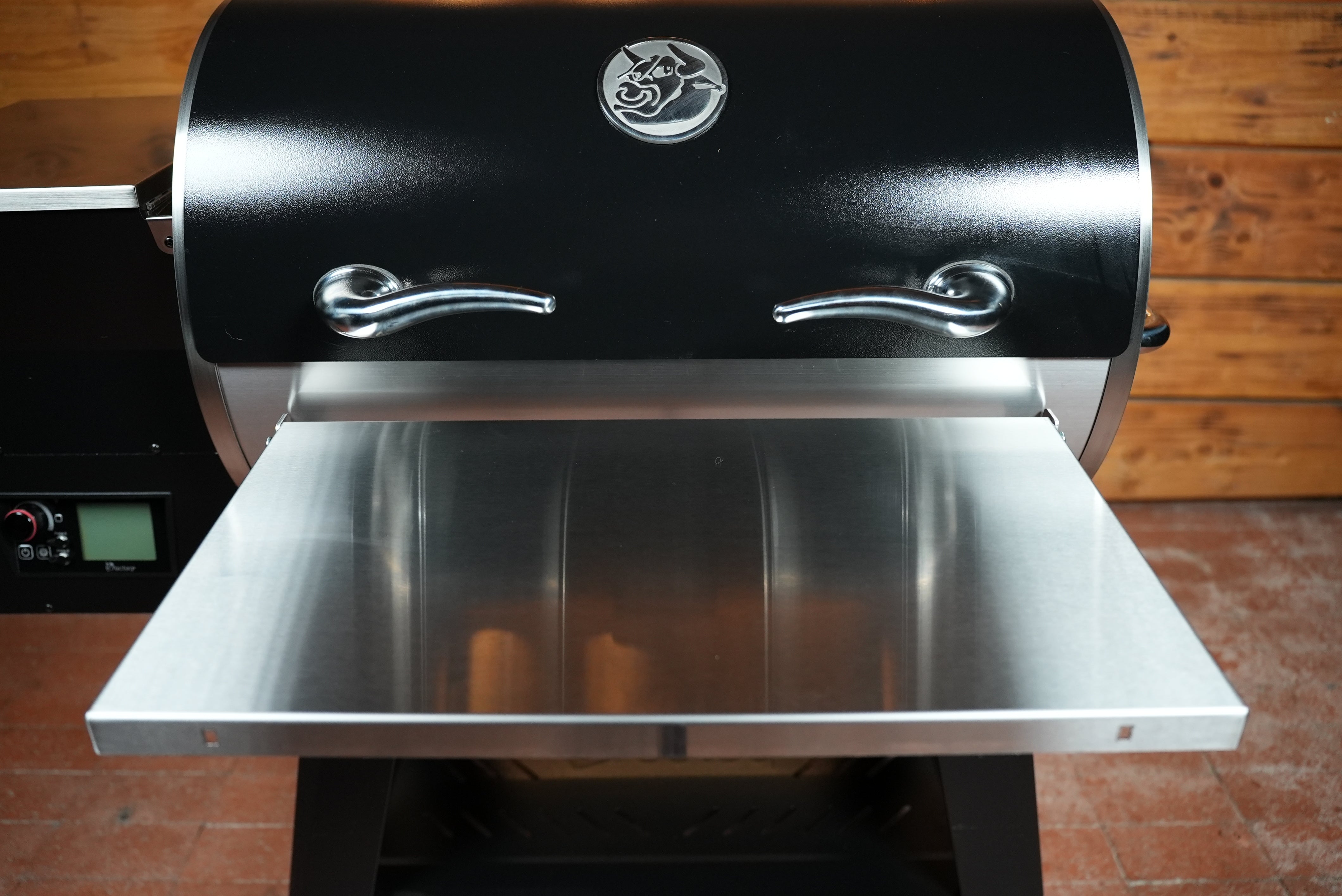 Tactical Stainless Folding Front Shelf for RecTeq Deck Boss 590.