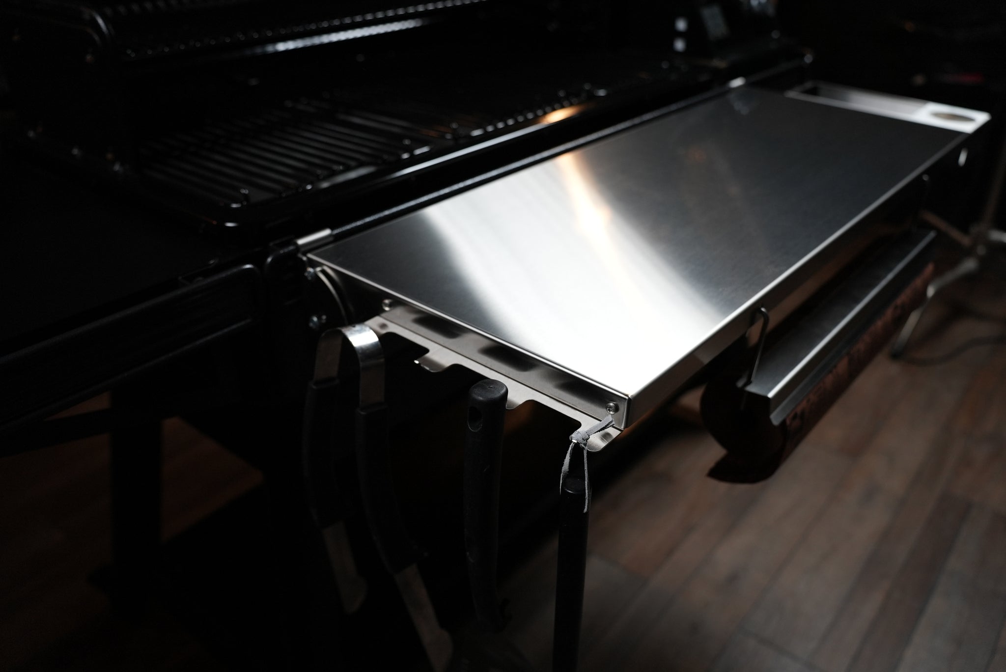 Tactical Stainless Folding Front Shelf for Traeger Ironwood XL