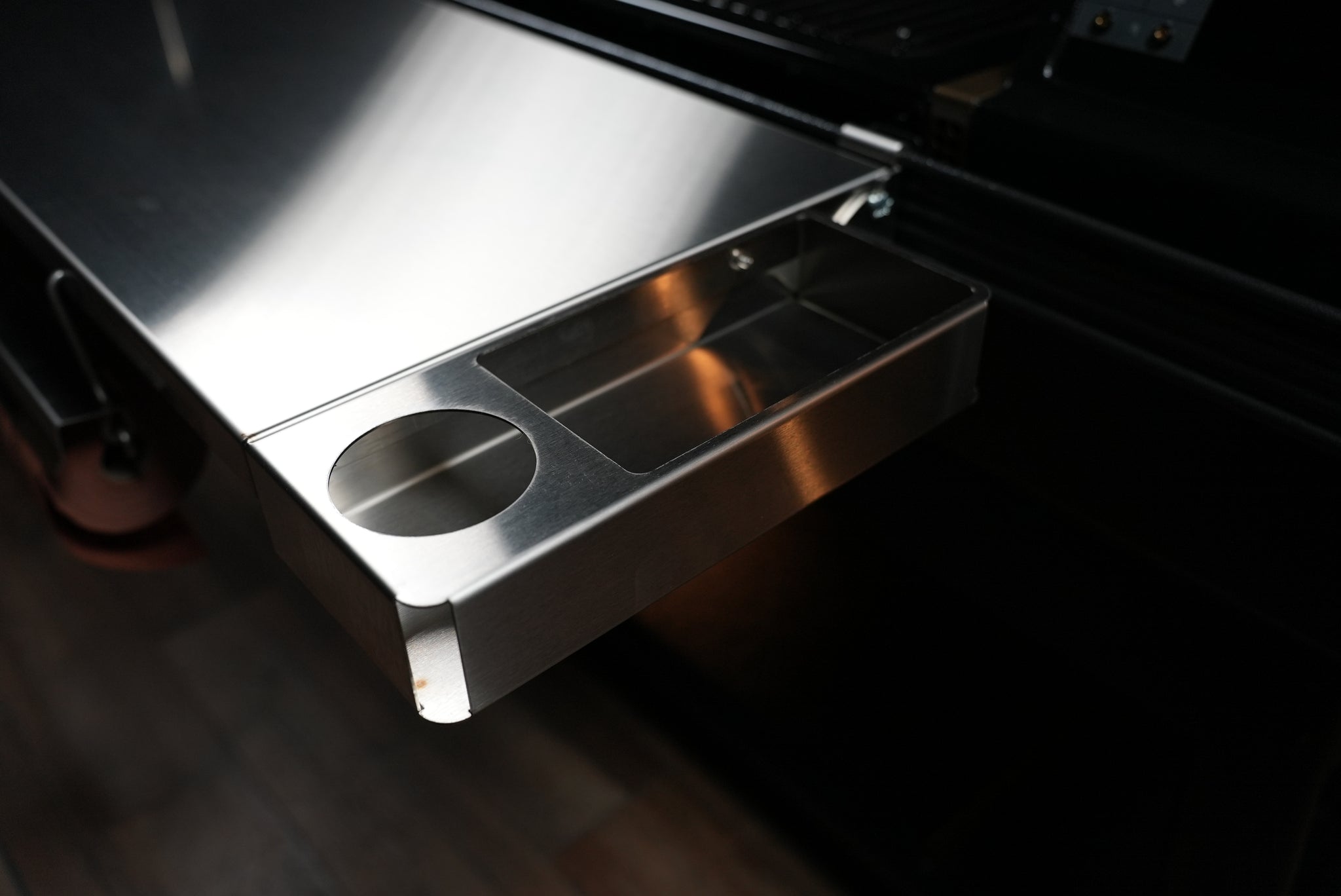 Tactical Stainless Folding Front Shelf for Traeger Ironwood XL