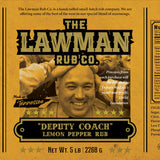 Lemon Pepper BBQ Seasoning for Chicken & Seafood | Deputy Coach - Lawman Rub Co