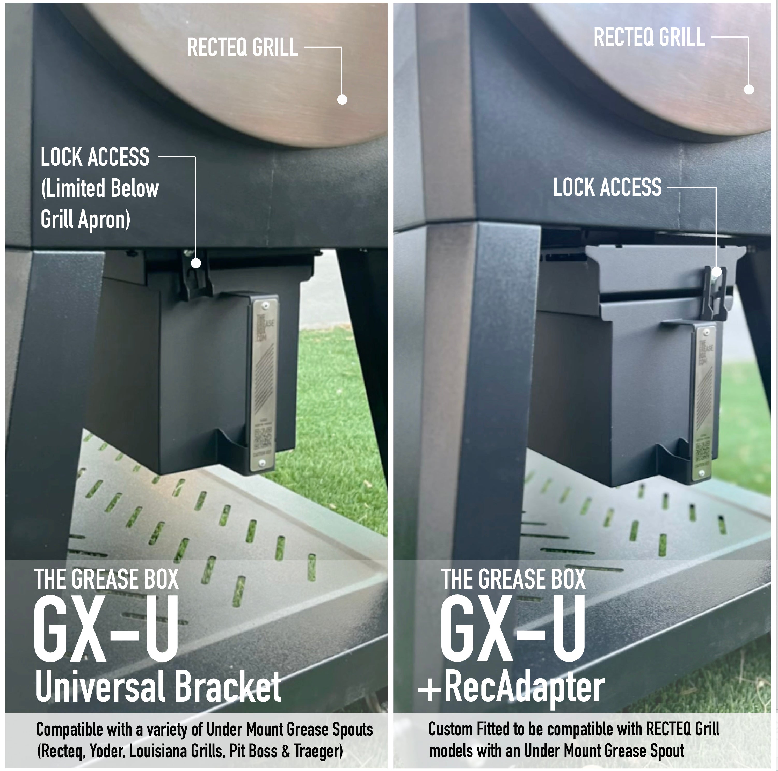 Rec52 Adapter +Rec Adapter for Custom Fit on Recteq Grills (Use with GX-U) – Pimp My ...