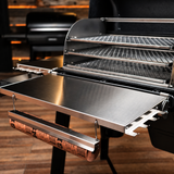 Traeger Woodridge | Pimp My Grill® Tactical Stainless Folding Front Shelf