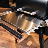 Traeger Timberline 850 | Pimp My Grill® Tactical Stainless Folding Front Shelf