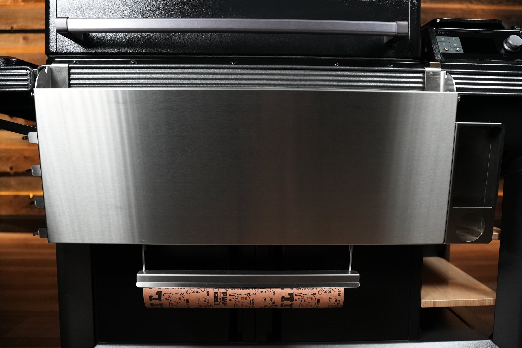 Tactical Stainless Folding Front Shelf for Traeger Timberline XL