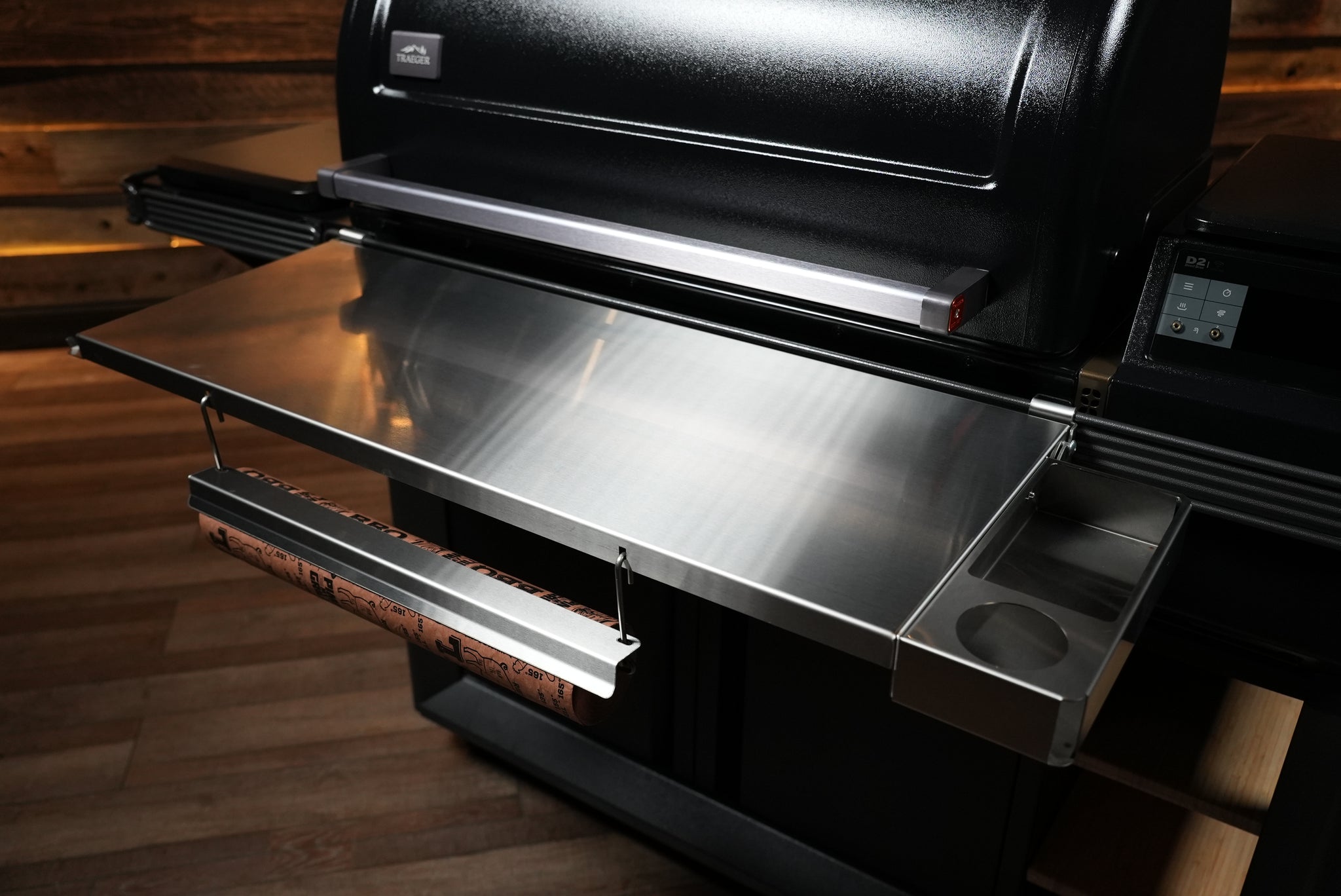 Tactical Stainless Folding Front Shelf for Traeger Timberline XL