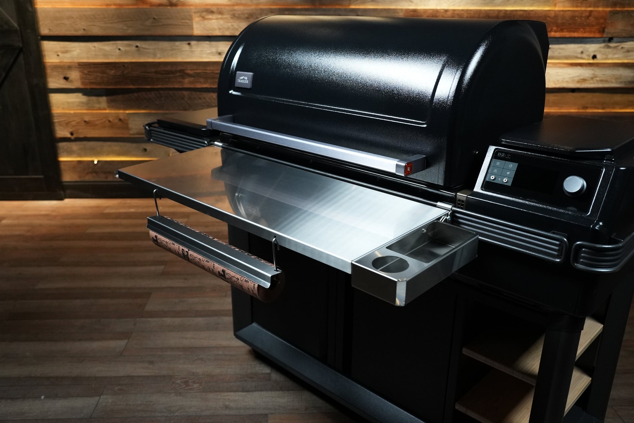 Tactical Stainless Folding Front Shelf for Traeger Timberline XL