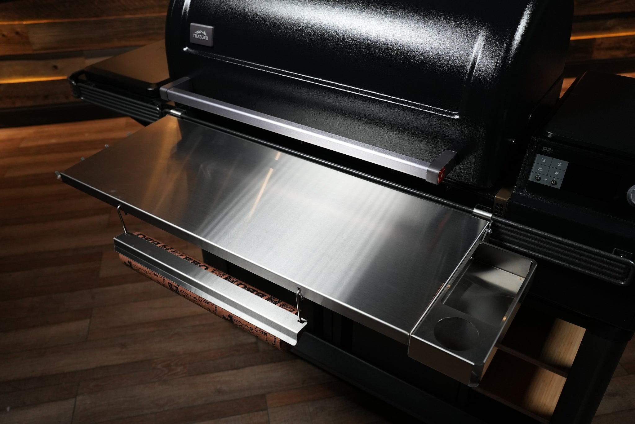 Tactical Stainless Folding Front Shelf for Traeger Timberline XL