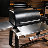 Traeger Woodridge | Pimp My Grill® Tactical Stainless Folding Front Shelf