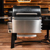 Traeger Woodridge | Pimp My Grill® Tactical Stainless Folding Front Shelf