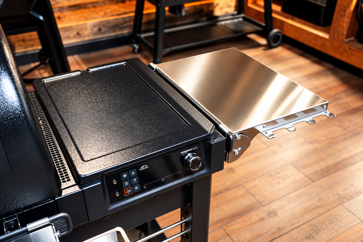 Traeger Woodridge / Pro / Pro Plus / Elite | Pimp My Grill® Tactical Stainless Side Shelf