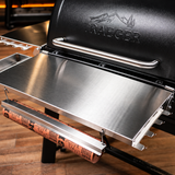 Traeger Woodridge | Pimp My Grill® Tactical Stainless Folding Front Shelf