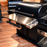 Traeger Woodridge Pro / Pro Plus / Elite | Pimp My Grill® Tactical Stainless Folding Front Shelf