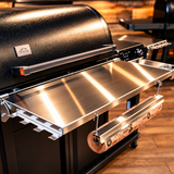 Traeger Woodridge Pro / Pro Plus / Elite | Pimp My Grill® Tactical Stainless Folding Front Shelf