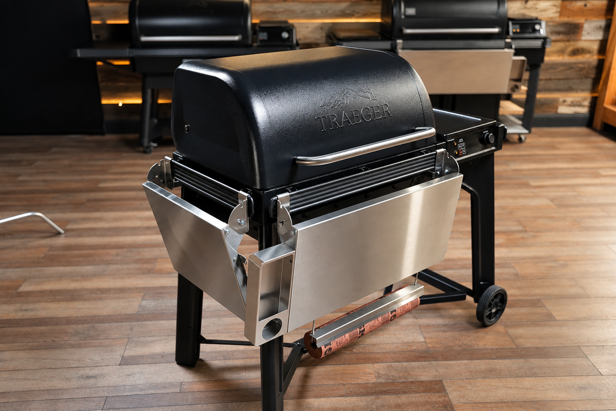Traeger Woodridge / Pro / Pro Plus / Elite | Pimp My Grill® Tactical Stainless Side Shelf