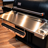 Traeger Woodridge Pro / Pro Plus / Elite | Pimp My Grill® Tactical Stainless Folding Front Shelf